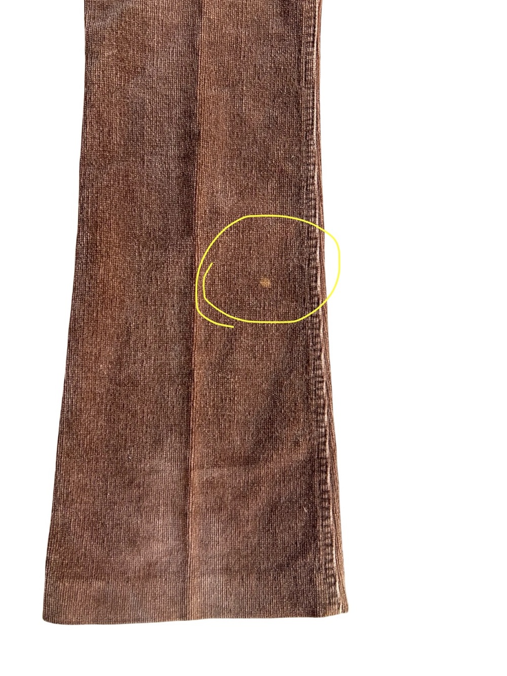 Rare FRANKIE B Y2K Flare Brown Velvet Pants Early-2000s USA-Made 9” Rise Stretch - Picture 10 of 10